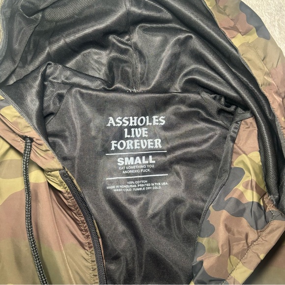 Assholes Live Forever Limited Edition Camo Zip Up Windbreaker - Picture 4 of 4